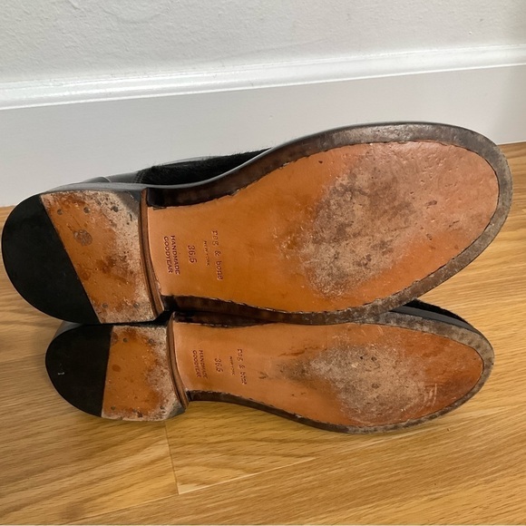 Rag & Bone Driscoll Chelsea Fur and Leather Boots Size 36.5 Black - Picture 13 of 14